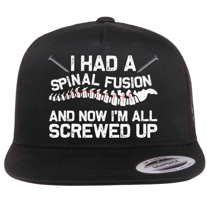 Cool Scoliosis Spinal Fusion Gift Back Surgery Recovery Gift Flatbill Hat
