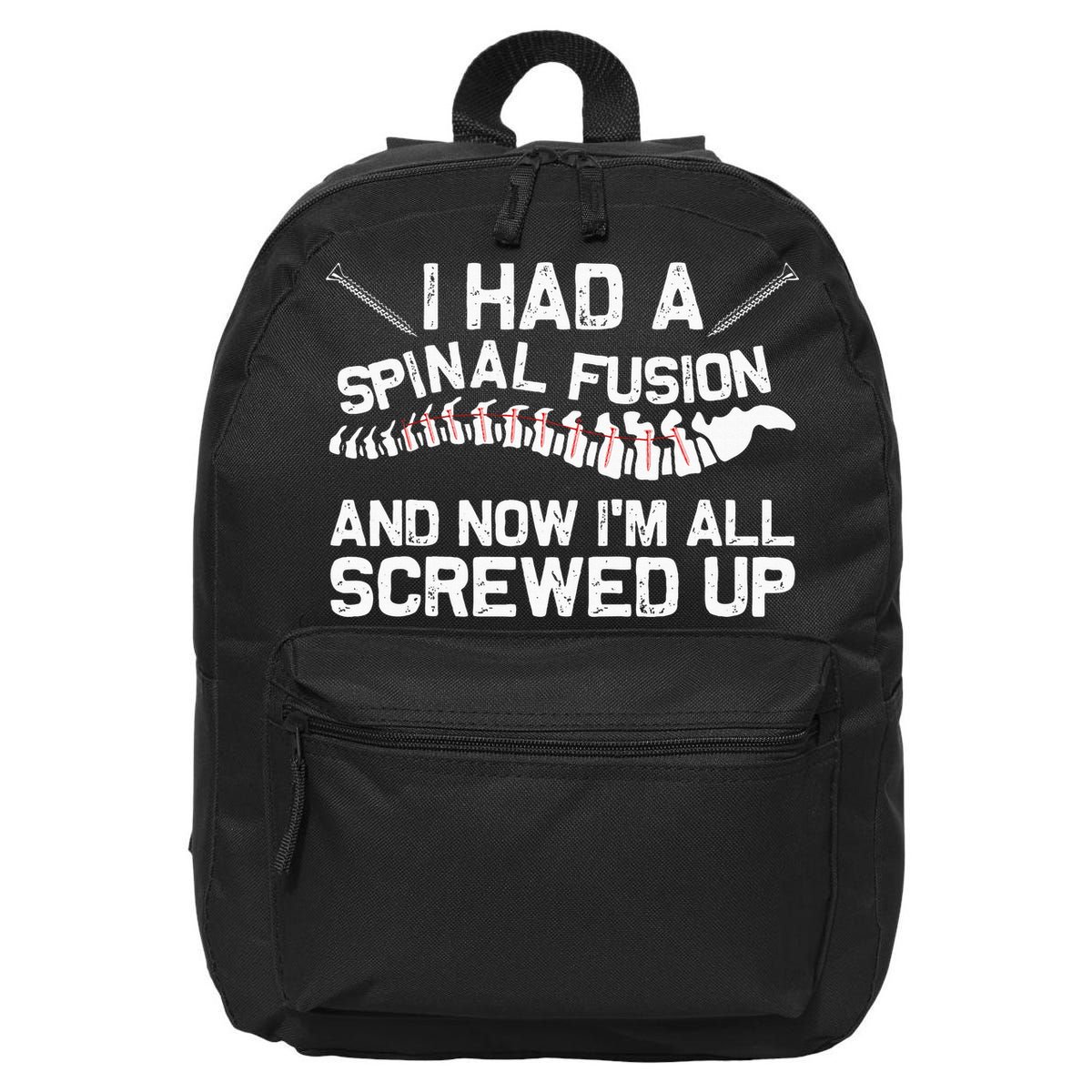 Cool Scoliosis Spinal Fusion Gift Back Surgery Recovery Gift 16 in Basic Backpack