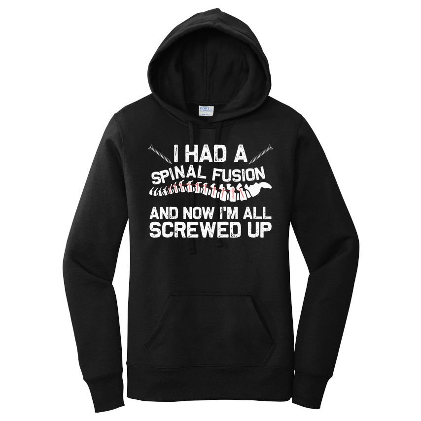 Cool Scoliosis Spinal Fusion Gift Back Surgery Recovery Gift Women's Pullover Hoodie