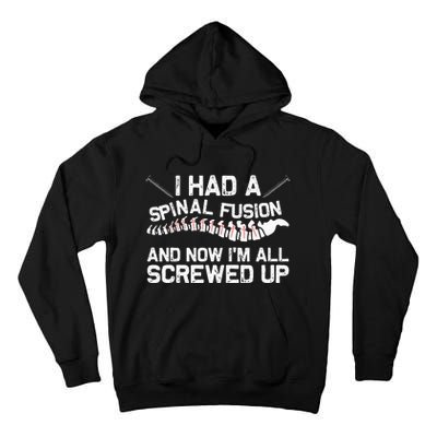 Cool Scoliosis Spinal Fusion Gift Back Surgery Recovery Gift Tall Hoodie