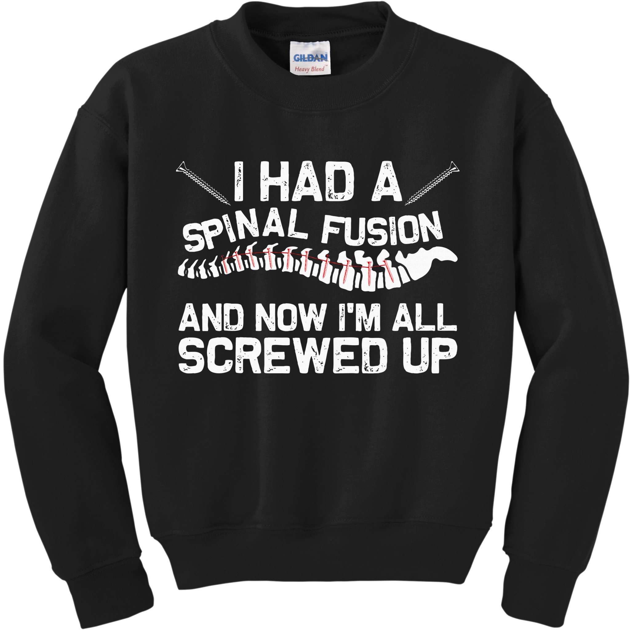 Cool Scoliosis Spinal Fusion Gift Back Surgery Recovery Gift Kids Sweatshirt