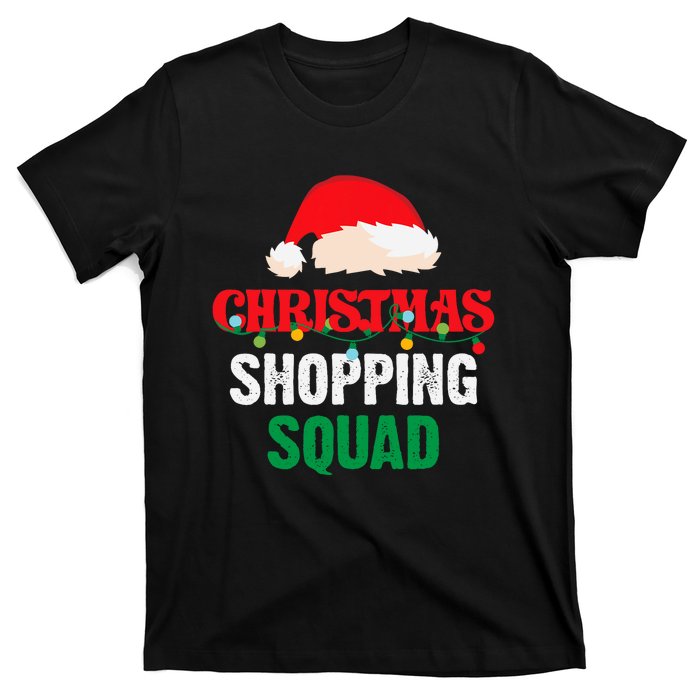 Christmas Shopping Squad Holiday Shopper Group Santa Hat T-Shirt