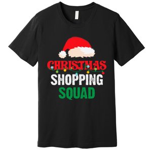 Christmas Shopping Squad Holiday Shopper Group Santa Hat Premium T-Shirt