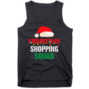 Christmas Shopping Squad Holiday Shopper Group Santa Hat Tank Top