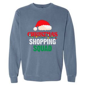 Christmas Shopping Squad Holiday Shopper Group Santa Hat Garment-Dyed Sweatshirt