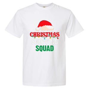 Christmas Shopping Squad Holiday Shopper Group Santa Hat Garment-Dyed Heavyweight T-Shirt