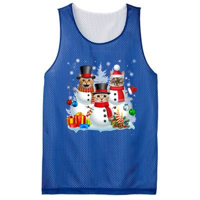 Cat Snow Santa Christmas Light Cat Mom Cat Dad Cat Lover Gift Mesh Reversible Basketball Jersey Tank