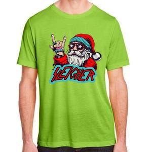 Christmas Sleigher Santa Rock Xmas Rocker Adult ChromaSoft Performance T-Shirt