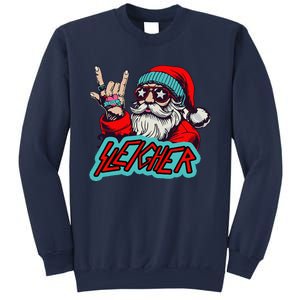 Christmas Sleigher Santa Rock Xmas Rocker Sweatshirt