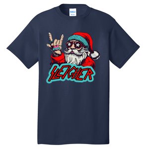 Christmas Sleigher Santa Rock Xmas Rocker Tall T-Shirt