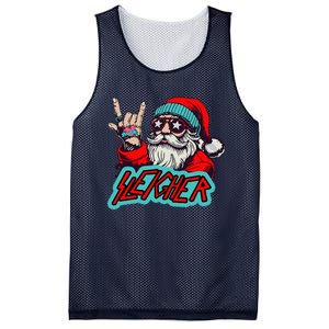 Christmas Sleigher Santa Rock Xmas Rocker Mesh Reversible Basketball Jersey Tank