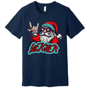 Christmas Sleigher Santa Rock Xmas Rocker Premium T-Shirt