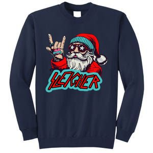 Christmas Sleigher Santa Rock Xmas Rocker Tall Sweatshirt