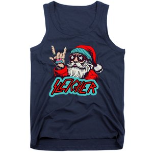 Christmas Sleigher Santa Rock Xmas Rocker Tank Top