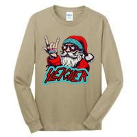 Christmas Sleigher Santa Rock Xmas Rocker Tall Long Sleeve T-Shirt