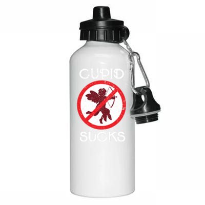 Cupid Sucks Singles Awareness Day Gift Aluminum Water Bottle