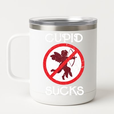 Cupid Sucks Singles Awareness Day Gift 12 oz Stainless Steel Tumbler Cup