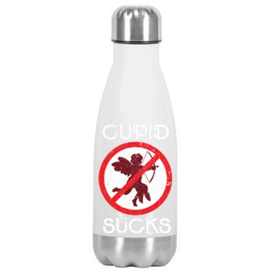 Cupid Sucks Singles Awareness Day Gift Stainless Steel Insulated Water Bottle