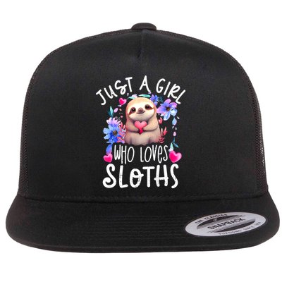 Cute Sloth , Sloth Lover Tee, Sloth , Sloth Flatbill Hat