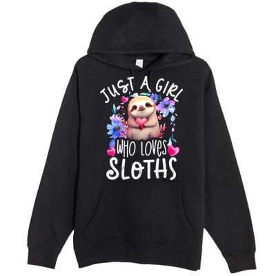 Cute Sloth , Sloth Lover Tee, Sloth , Sloth Premium Pullover Hoodie