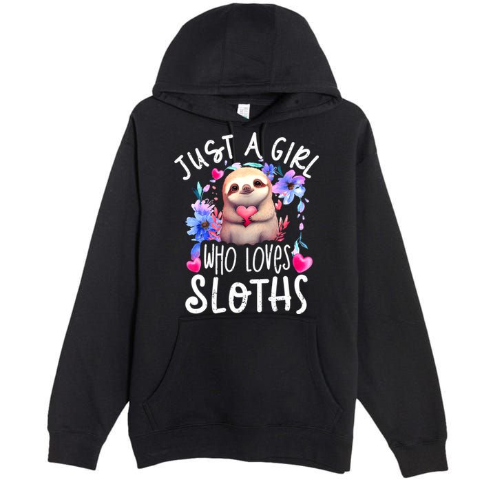 Cute Sloth , Sloth Lover Tee, Sloth , Sloth Premium Pullover Hoodie