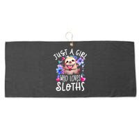 Cute Sloth , Sloth Lover Tee, Sloth , Sloth Large Microfiber Waffle Golf Towel