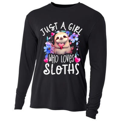 Cute Sloth , Sloth Lover Tee, Sloth , Sloth Cooling Performance Long Sleeve Crew