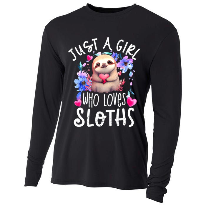 Cute Sloth , Sloth Lover Tee, Sloth , Sloth Cooling Performance Long Sleeve Crew