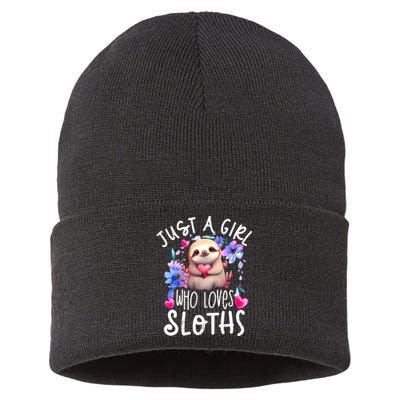 Cute Sloth , Sloth Lover Tee, Sloth , Sloth Sustainable Knit Beanie