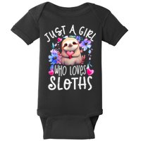 Cute Sloth , Sloth Lover Tee, Sloth , Sloth Baby Bodysuit