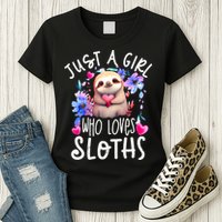 Cute Sloth , Sloth Lover Tee, Sloth , Sloth Womens T-Shirt