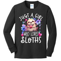 Cute Sloth , Sloth Lover Tee, Sloth , Sloth Kids Long Sleeve Shirt