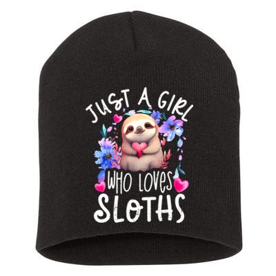 Cute Sloth , Sloth Lover Tee, Sloth , Sloth Short Acrylic Beanie