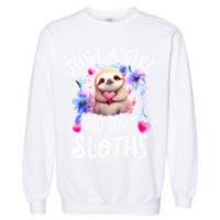 Cute Sloth , Sloth Lover Tee, Sloth , Sloth Garment-Dyed Sweatshirt