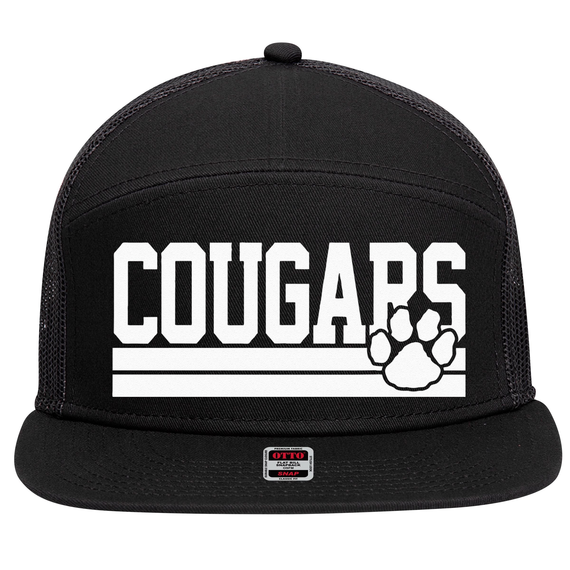 Cougars School Spirit 7 Panel Mesh Trucker Snapback Hat