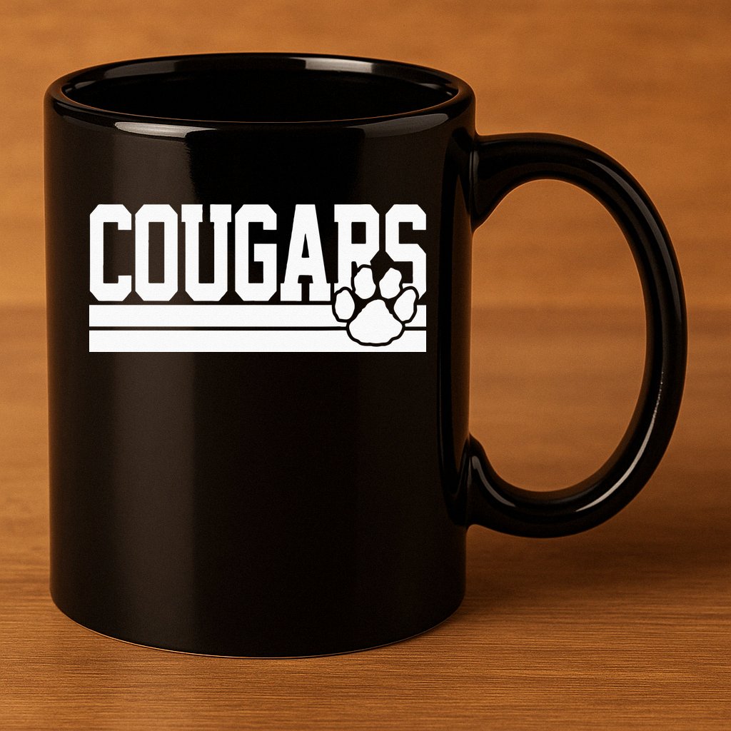 Cougars School Spirit 11oz C Handle Ceramic Mug