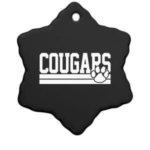 Cougars School Spirit Ceramic Star Ornament