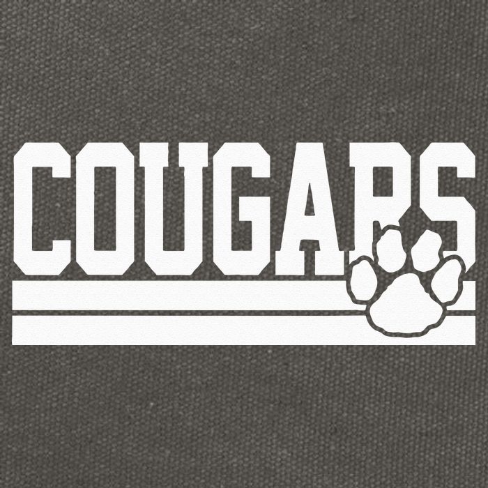 Cougars School Spirit Cotton Canvas Backpack