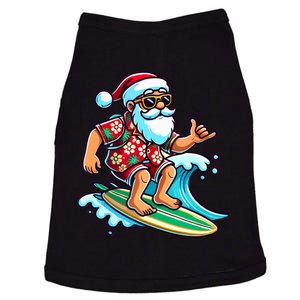 Cool Surfing Santa Christmas In July Summer Beach Party Tank Top Doggie Tank