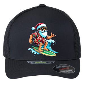 Cool Surfing Santa Christmas In July Summer Beach Party Tank Top Flexfit Unipanel Trucker Cap