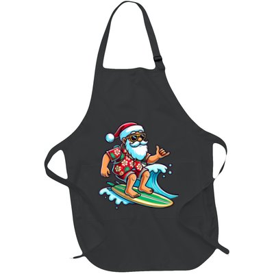 Cool Surfing Santa Christmas In July Summer Beach Party Tank Top Apron