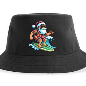 Cool Surfing Santa Christmas In July Summer Beach Party Tank Top Sustainable Bucket Hat