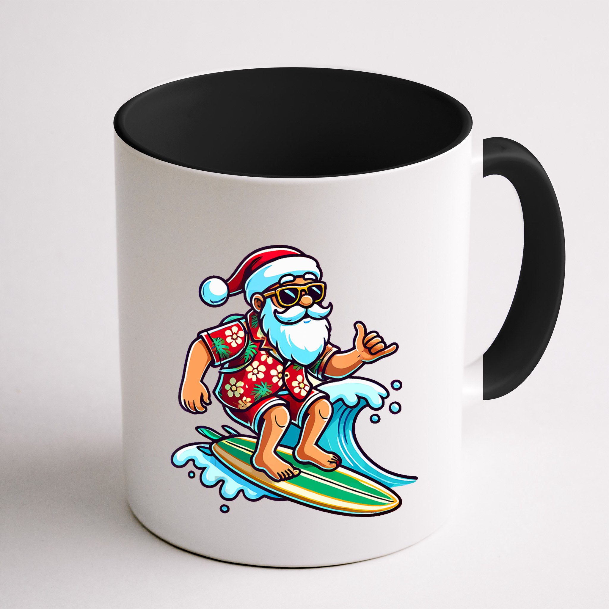 Cool Surfing Santa Christmas In July Summer Beach Party Tank Top Mug