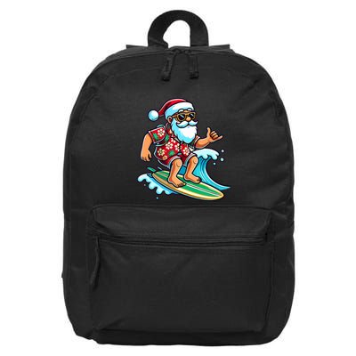 Cool Surfing Santa Christmas In July Summer Beach Party Tank Top 16 in Basic Backpack