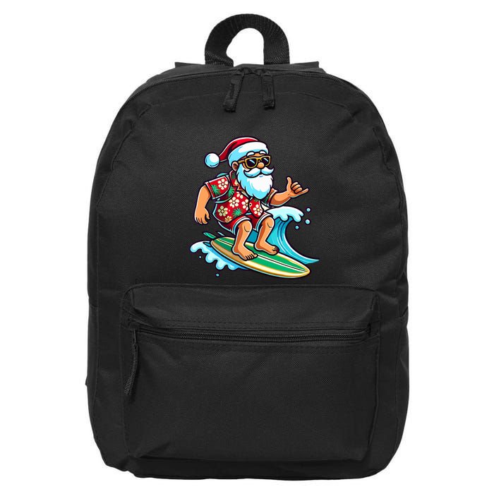 Cool Surfing Santa Christmas In July Summer Beach Party Tank Top 16 in Basic Backpack