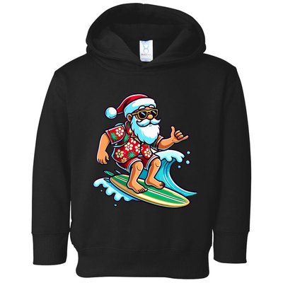 Cool Surfing Santa Christmas In July Summer Beach Party Tank Top Toddler Hoodie