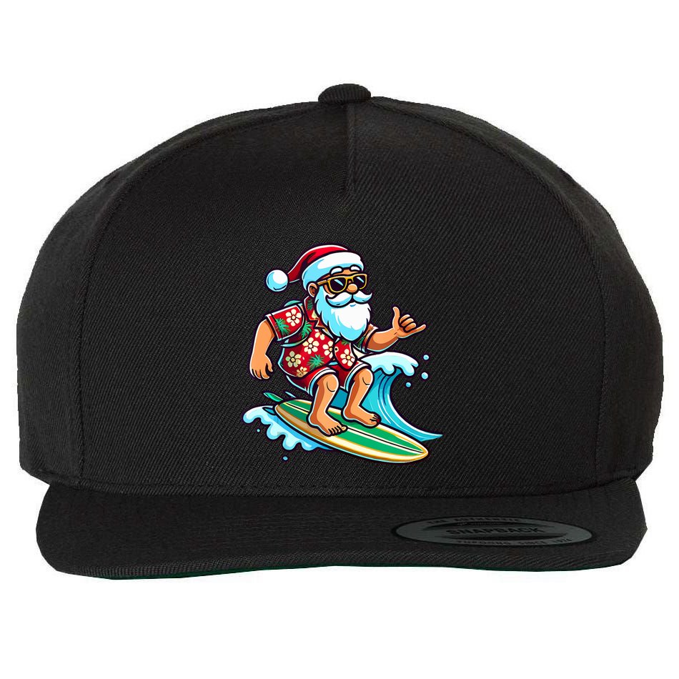 Cool Surfing Santa Christmas In July Summer Beach Party Tank Top Wool Snapback Cap
