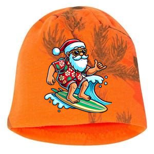 Cool Surfing Santa Christmas In July Summer Beach Party Tank Top Kati - Camo Knit Beanie