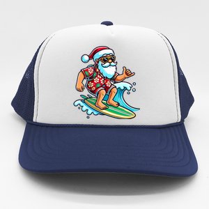 Cool Surfing Santa Christmas In July Summer Beach Party Tank Top Trucker Hat