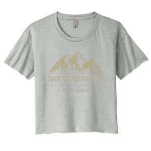 California Souvenir San Bernardino National Forest Cool Gift Women's Crop Top Tee